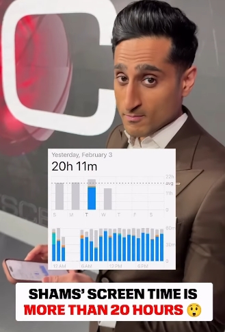 1xBET注册-高强度工作!Shams一天内手机屏幕使用时间高达20个小时11分钟